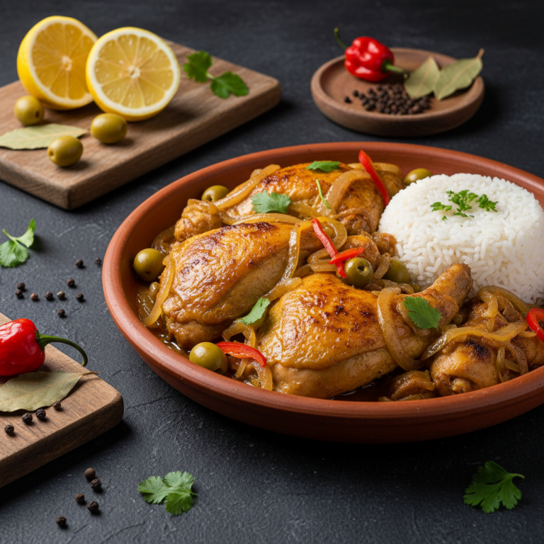 Recette Poulet yassa au Cookeo - Plat principal Créole - Photo du plat prêt à déguster