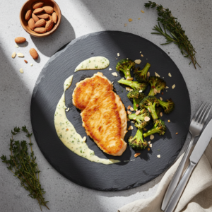 Escalope de poulet aux brocolis