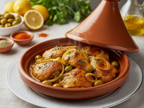 Recette Tajine poulet au Cookeo - Plat principal Marocaine - Photo du plat prêt à déguster