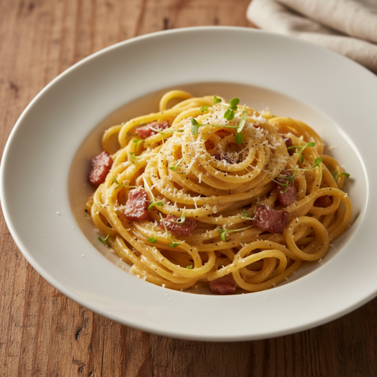 Recette Pâtes carbonara au Cookeo - Plat principal Italienne - Photo du plat prêt à déguster