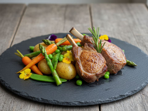 Recette Agneau aux légumes de printemps au Cookeo - Plat principal Française - Photo du plat prêt à déguster