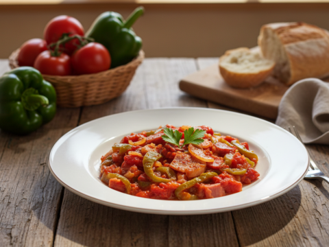 Recette Piperade au Cookeo - Plat principal Française - Photo du plat prêt à déguster