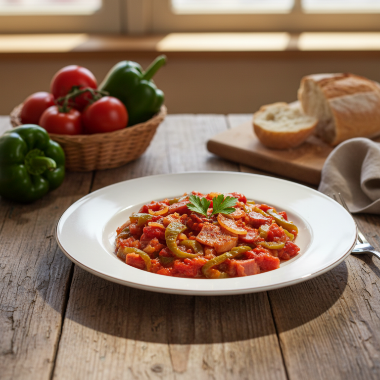 Recette Piperade au Cookeo - Plat principal Française - Photo du plat prêt à déguster