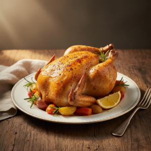 Recette Poulet entier au Cookeo - Plat principal Française - Photo du plat prêt à déguster