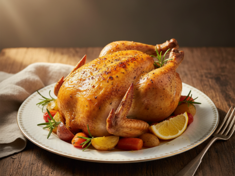 Recette Poulet entier au Cookeo - Plat principal Française - Photo du plat prêt à déguster