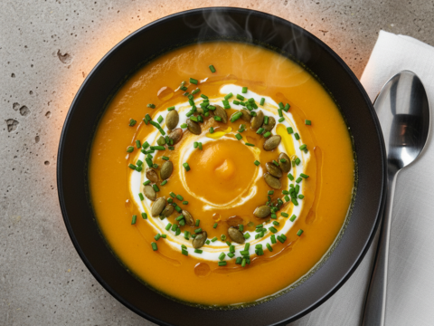 Recette Soupe potiron au Cookeo - Soupe Française - Photo du plat prêt à déguster