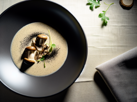 Recette Velouté de champignons au Cookeo - Soup Française - Photo du plat prêt à déguster