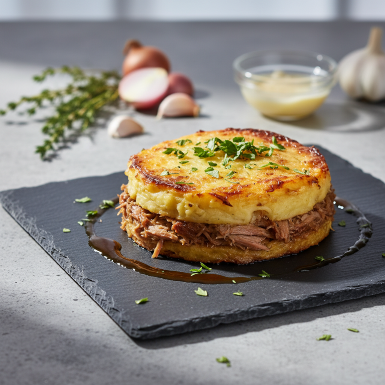 Recette Parmentier confit de canard au Cookeo - Plat principal Française - Photo du plat prêt à déguster