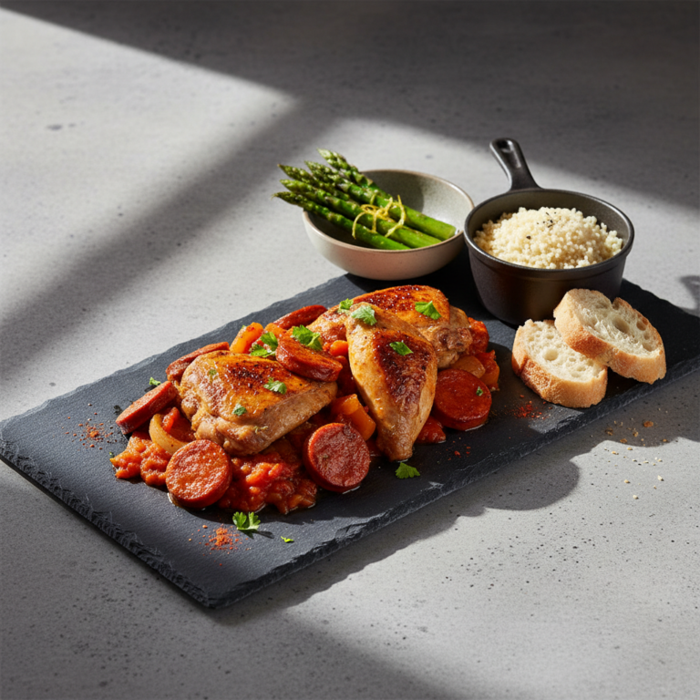 Recette Poulet au chorizo au Cookeo - Plat principal Espagnole - Photo du plat prêt à déguster