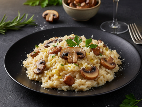 Recette Risotto aux champignons au Cookeo - Plat principal Italienne - Photo du plat prêt à déguster