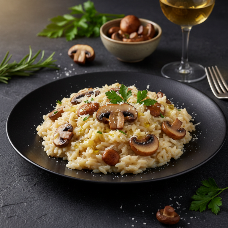 Recette Risotto aux champignons au Cookeo - Plat principal Italienne - Photo du plat prêt à déguster