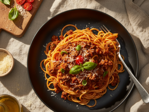 Recette Spaghettis bolognaise au Cookeo - Plat principal Italienne - Photo du plat prêt à déguster