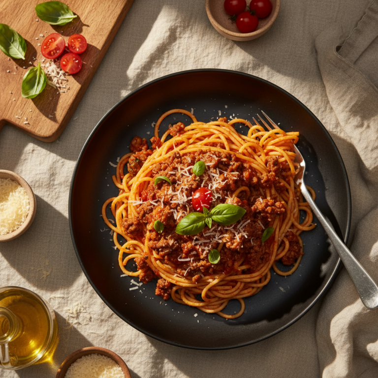 Recette Spaghettis bolognaise au Cookeo - Plat principal Italienne - Photo du plat prêt à déguster