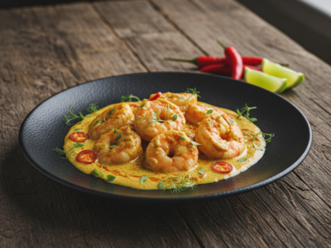 Recette Crevettes au curry au Cookeo - Plat principal Indienne - Photo du plat prêt à déguster