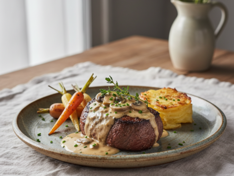 Recette Filet mignon à la crème au Cookeo - Plat principal Française - Photo du plat prêt à déguster