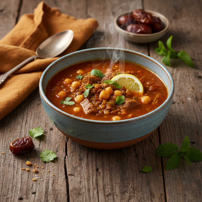 Recette Harira au Cookeo - Soupe Méditéranéenne - Photo du plat prêt à déguster
