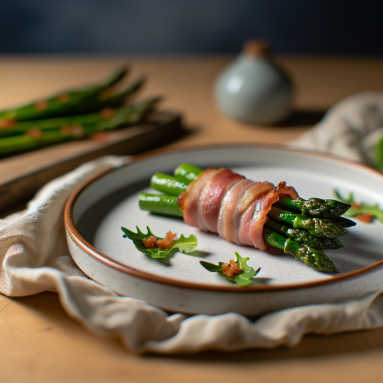 Recette Asperges vertes poêlées au lard au Cookeo - Accompagnement Française - Photo du plat prêt à déguster