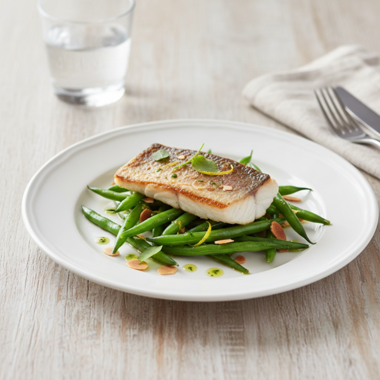 Recette Bar aux haricots verts au Cookeo - Plat principal Française - Photo du plat prêt à déguster