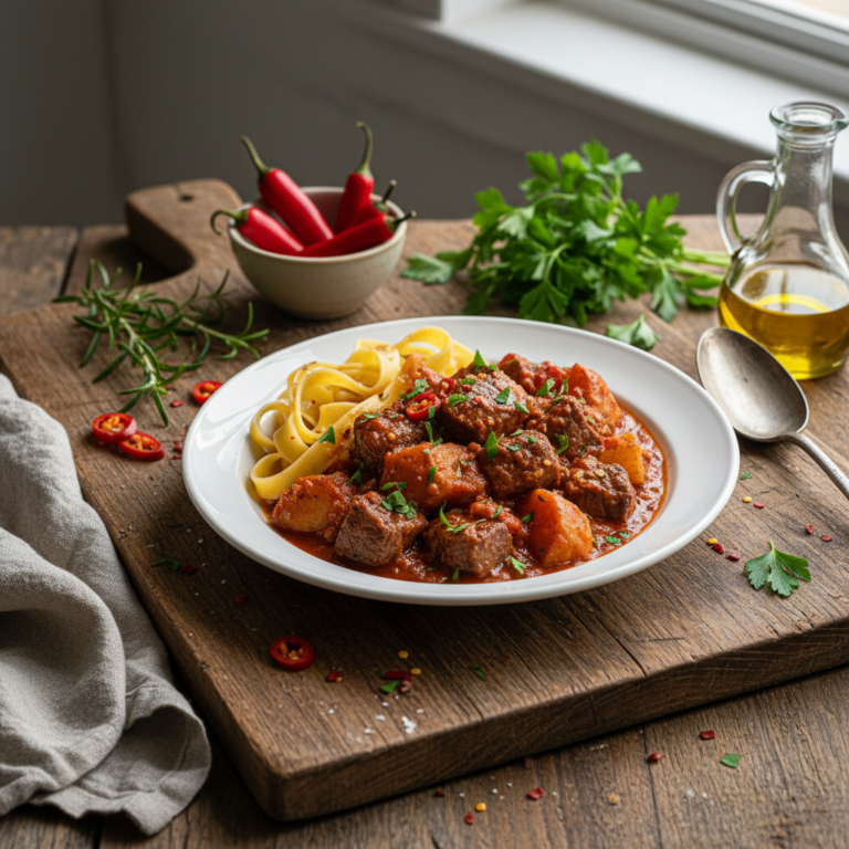 Recette Boeuf Arrabiata aux Navets au Cookeo - Plat principal Italienne - Photo du plat prêt à déguster