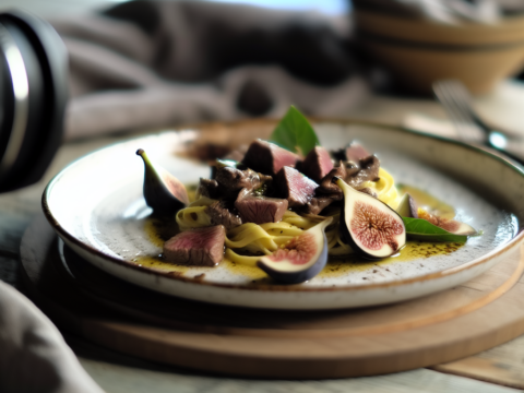 Recette Boeuf Carbonara aux Figues au Cookeo - Plat principal Française - Photo du plat prêt à déguster
