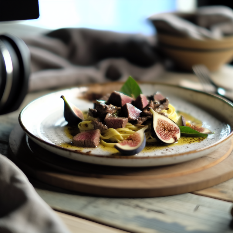 Recette Boeuf Carbonara aux Figues au Cookeo - Plat principal Française - Photo du plat prêt à déguster