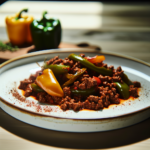 Boeuf bolognaise aux poivrons