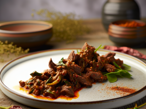 Recette Boeuf épicé au Cookeo - Plat principal Française - Photo du plat prêt à déguster