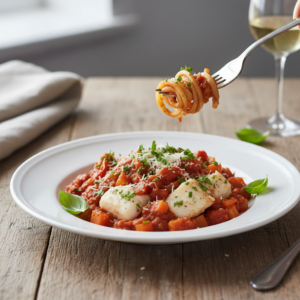 Cabillaud Bolognaise – Recette Cookeo