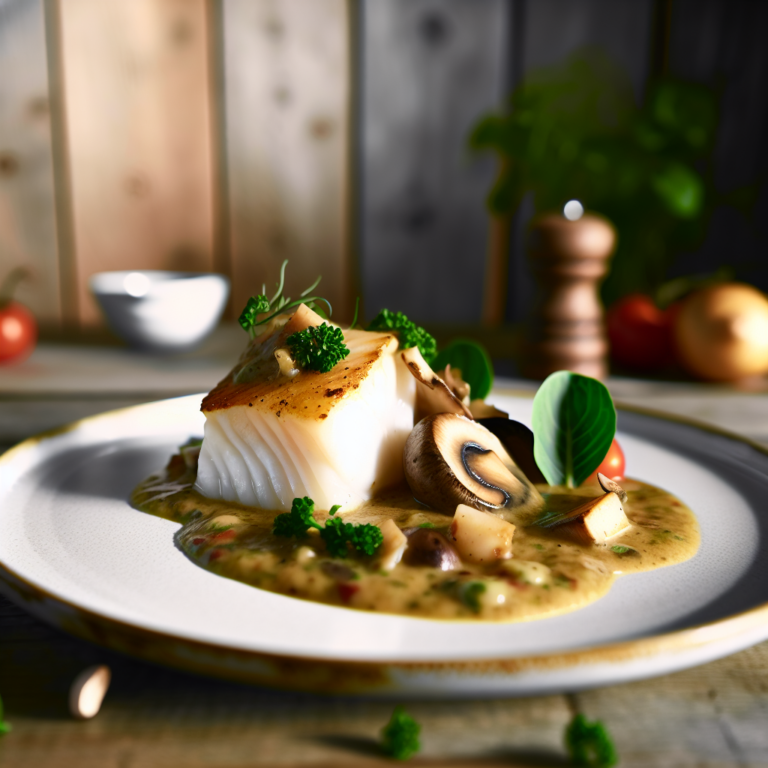 Recette Cabillaud sauce champignons au Cookeo - Plat principal Française - Photo du plat prêt à déguster