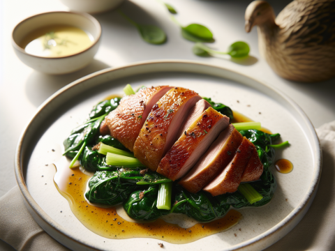 Recette Canard aux épinards au Cookeo - Photo du plat prêt à déguster