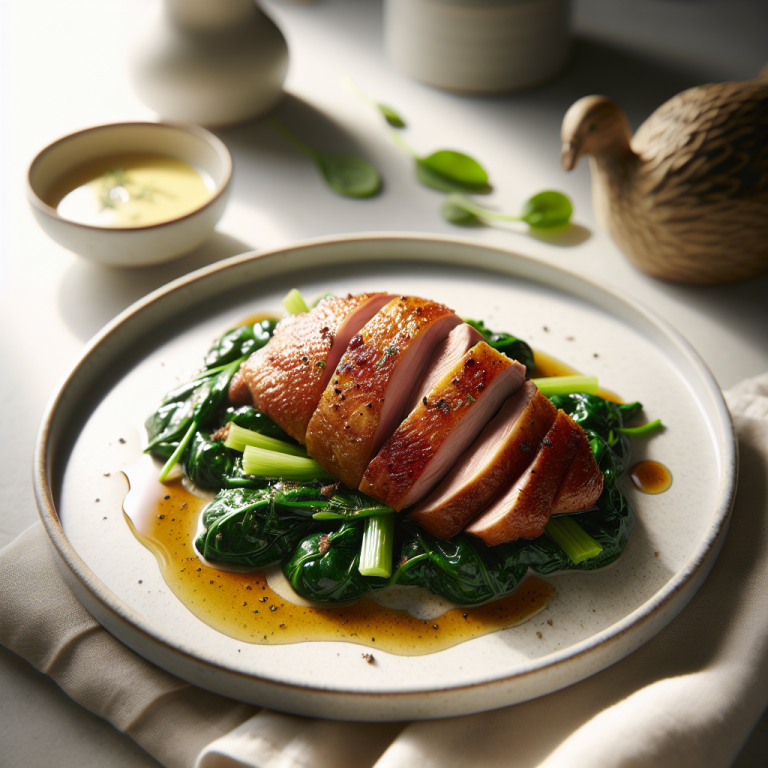 Recette Canard aux épinards au Cookeo - Photo du plat prêt à déguster