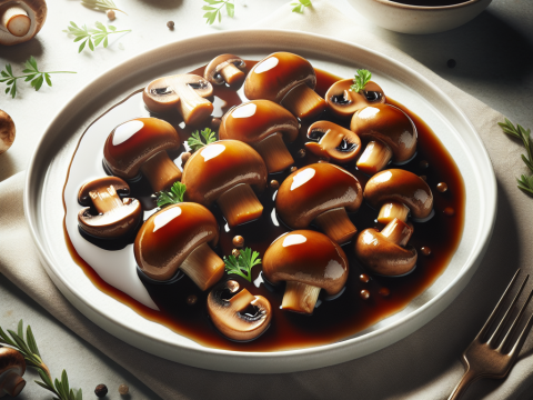 Recette Champignons Sauce Soja au Cookeo - Accompagnement Asiatique - Photo du plat prêt à déguster