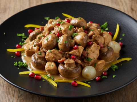 Recette Champignons chasseur au Cookeo - Plat principal Française - Photo du plat prêt à déguster