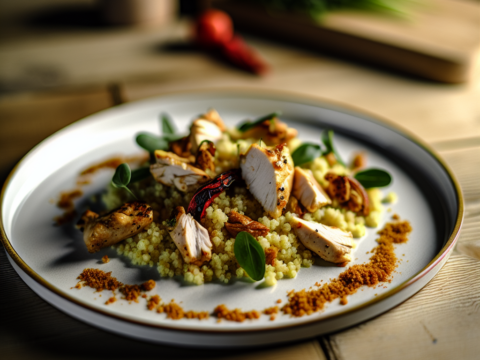 Recette Couscous au poulet au Cookeo - Plat principal Française - Photo du plat prêt à déguster