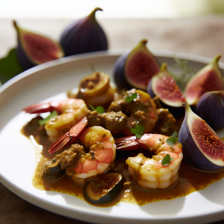 Recette Crevettes au curry aux figues au Cookeo - Plat principal Française - Photo du plat prêt à déguster