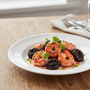 Crevettes marinées aux pruneaux – Recette Cookeo
