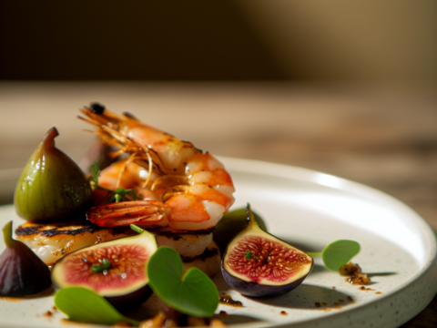 Recette Crevettes poêlées aux figues au Cookeo - Plat principal Française - Photo du plat prêt à déguster