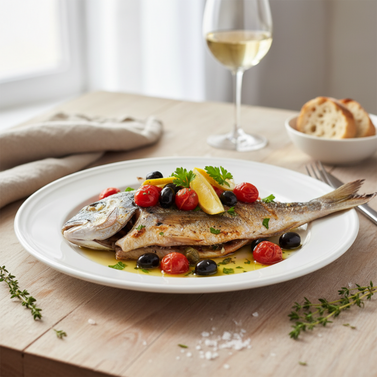 Recette Dorade à l’italienne au Cookeo - Plat principal Italienne - Photo du plat prêt à déguster