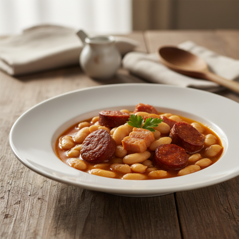 Recette Fabada Asturiana au Cookeo - Plat principal Espagnole - Photo du plat prêt à déguster