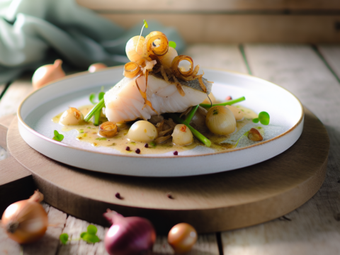 Lotte aux échalotes