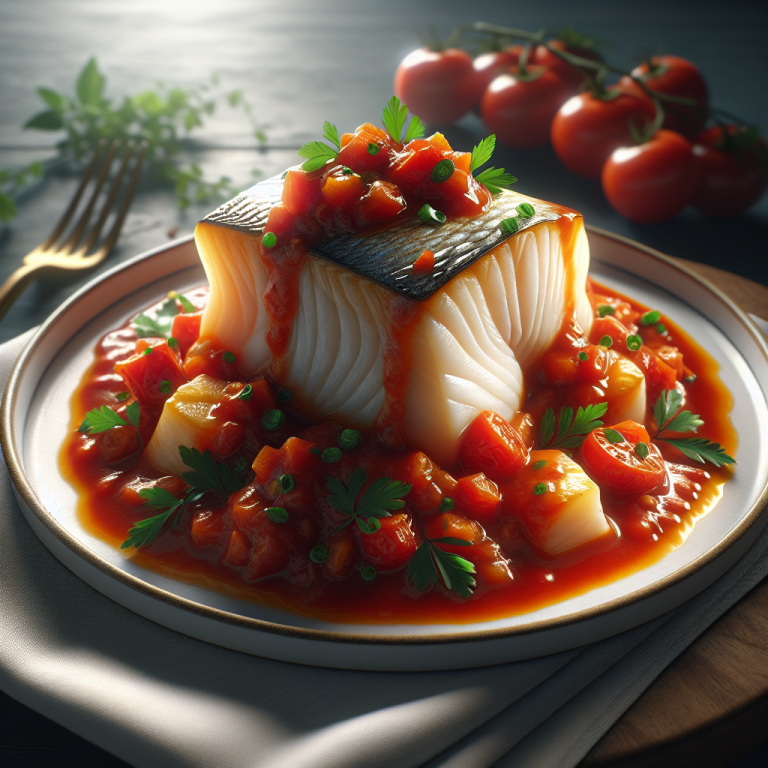 Recette Morue salée à la sauce tomate au Cookeo - Plat principal Méditerranéenne - Photo du plat prêt à déguster