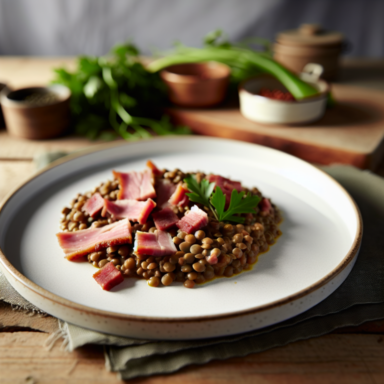 Recette Petit salé aux lentilles au Cookeo - Plat principal Française - Photo du plat prêt à déguster