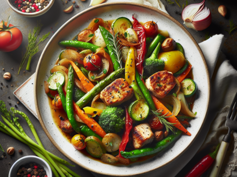 Recette Poêlée de légumes à la viande au Cookeo - Plat principal Française - Photo du plat prêt à déguster