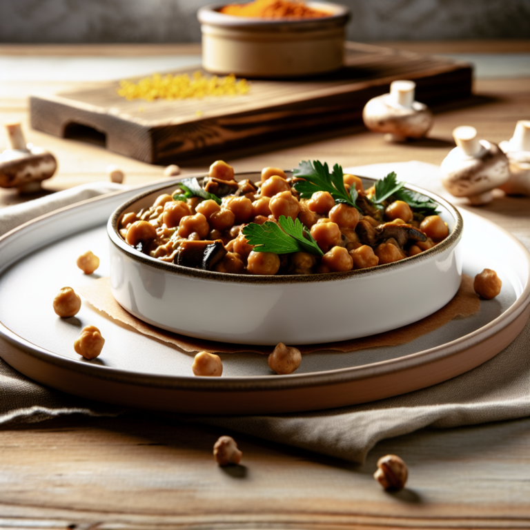 Recette Pois chiches aux champignons au Cookeo - Plat principal Française - Photo du plat prêt à déguster