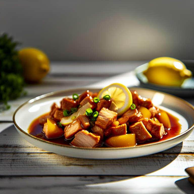 Recette Porc aigre-doux au citron au Cookeo - Plat principal Chinoise - Photo du plat prêt à déguster