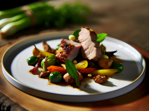 Recette Porc aux petits légumes de printemps au Cookeo - Plat principal Française - Photo du plat prêt à déguster