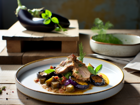 Recette Porc blanquette aux aubergines au Cookeo - Plat principal Française - Photo du plat prêt à déguster