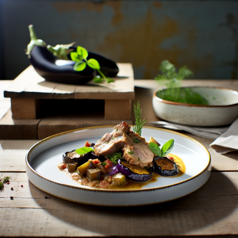 Recette Porc blanquette aux aubergines au Cookeo - Plat principal Française - Photo du plat prêt à déguster