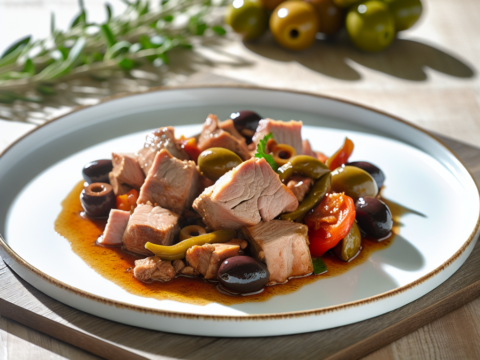 Recette Porc mijoté aux olives au Cookeo - Plat principal Française - Photo du plat prêt à déguster