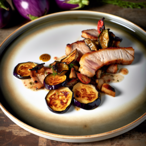 Porc poêlé aux aubergines